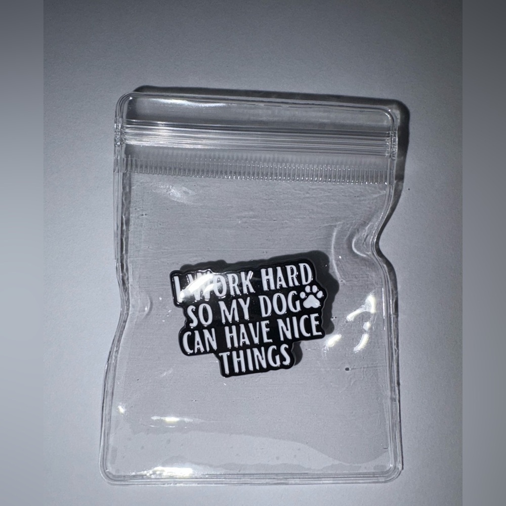NEW! 3/$15 Black and White Dog Lover Enamel Pin (Unisex) - Picture 2 of 4